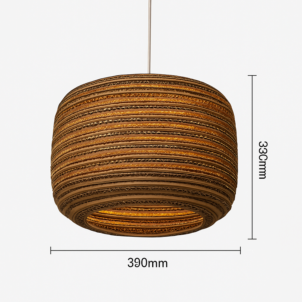 Papieren kartonnen hanglamp (verschillende vormen)