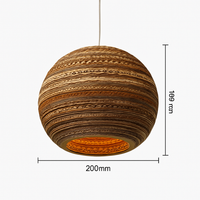 Papieren kartonnen hanglamp (verschillende vormen)