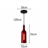 design glazen hanglamp voor moderne wijnfles