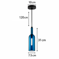 design glazen hanglamp voor moderne wijnfles
