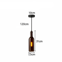 design glazen hanglamp voor moderne wijnfles