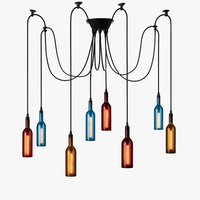 design glazen hanglamp voor moderne wijnfles