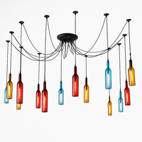 design glazen hanglamp voor moderne wijnfles