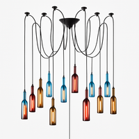 design glazen hanglamp voor moderne wijnfles