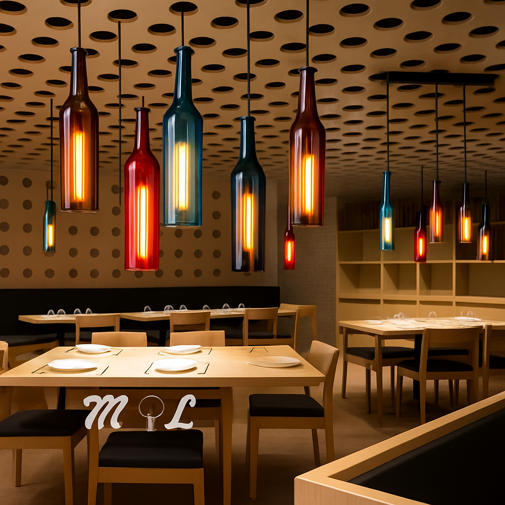 design glazen hanglamp voor moderne wijnfles