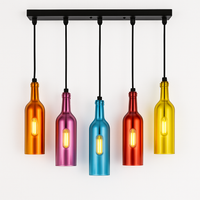 design glazen hanglamp voor moderne wijnfles