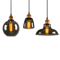 Vintage Rookglas Hanglamp