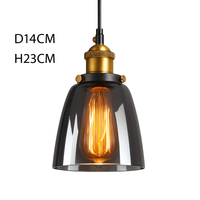 Vintage Rookglas Hanglamp