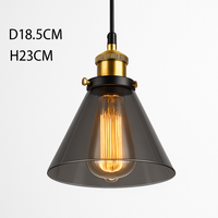 Vintage Rookglas Hanglamp
