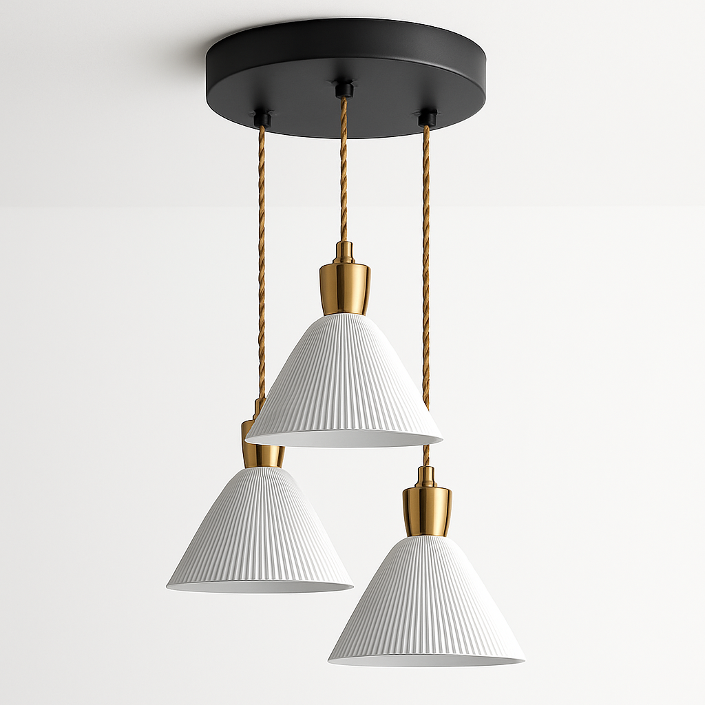 Ontwerp LED hanglamp in keramiek in verschillende vormen