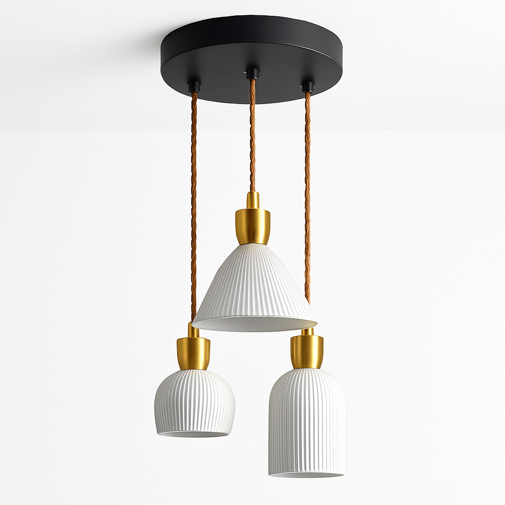 Ontwerp LED hanglamp in keramiek in verschillende vormen