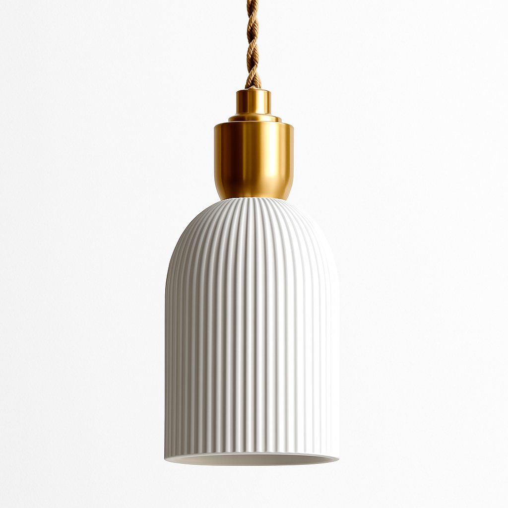 Ontwerp LED hanglamp in keramiek in verschillende vormen