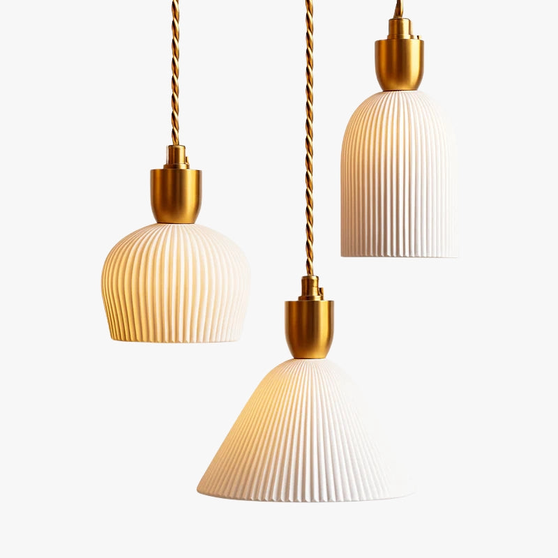 Ontwerp LED hanglamp in keramiek in verschillende vormen