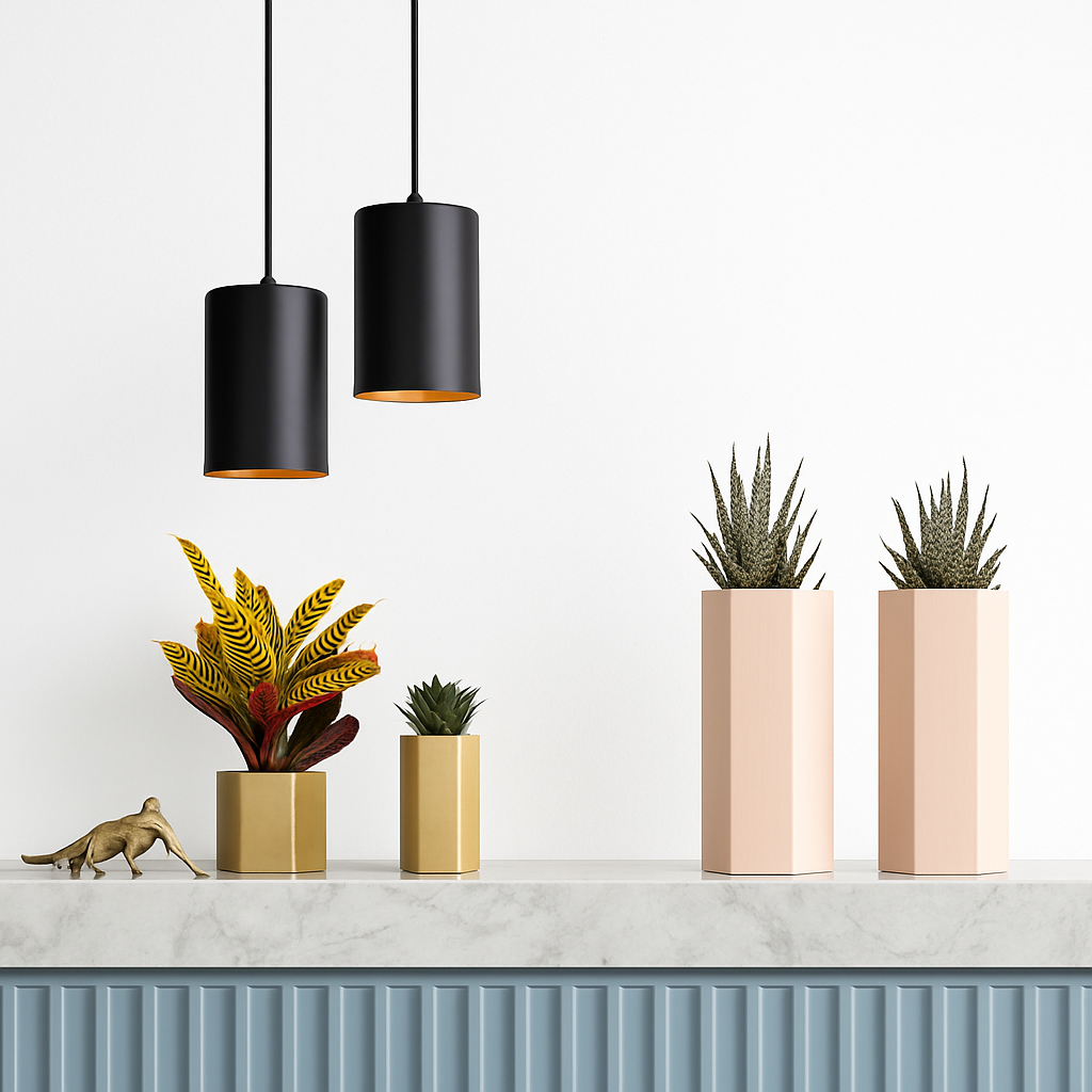 Vintage zwarte cilindervormige LED hanglamp