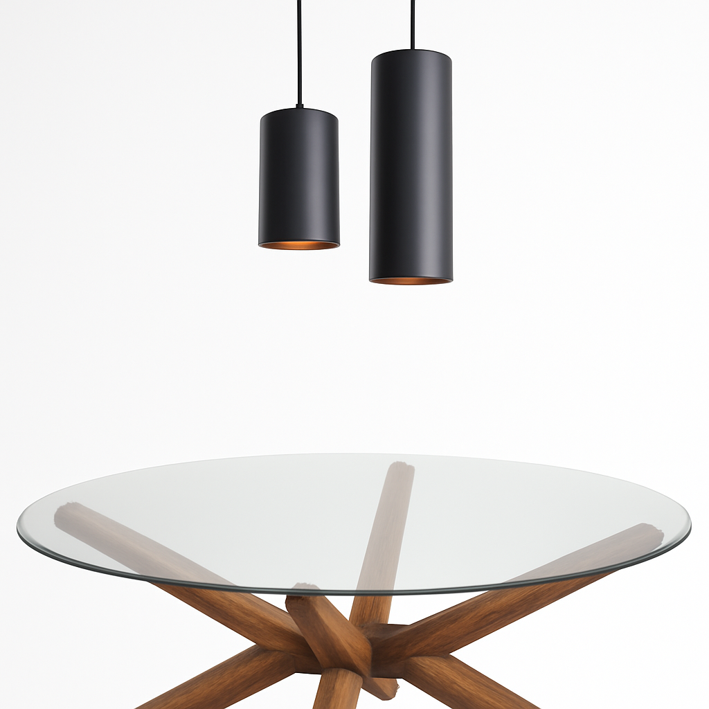 Vintage zwarte cilindervormige LED hanglamp