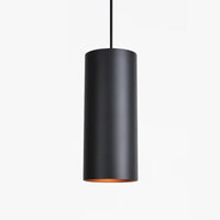 Vintage zwarte cilindervormige LED hanglamp