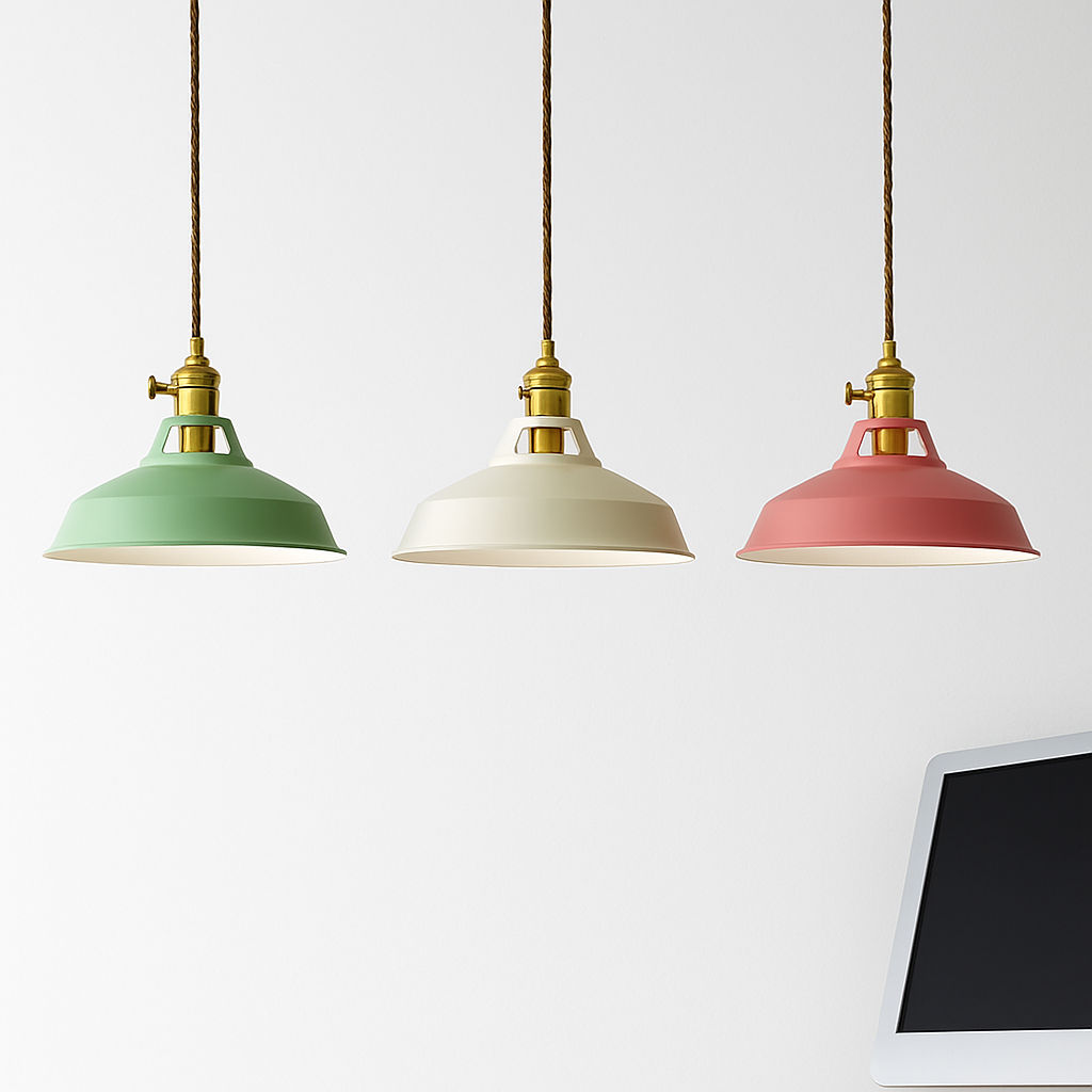 Kleurige metalen LED hanglamp Loft