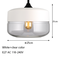 Moderne hanglamp van glas en metaal Loft