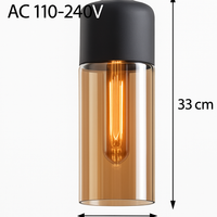 Moderne hanglamp van glas en metaal Loft