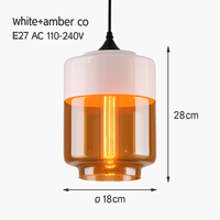 Moderne hanglamp van glas en metaal Loft