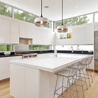 Moderne hanglamp van glas en metaal Loft