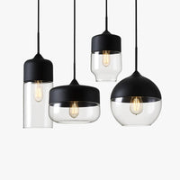 Moderne hanglamp van glas en metaal Loft