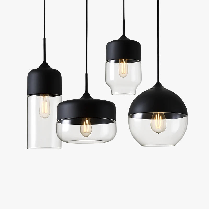 Moderne hanglamp van glas en metaal Loft