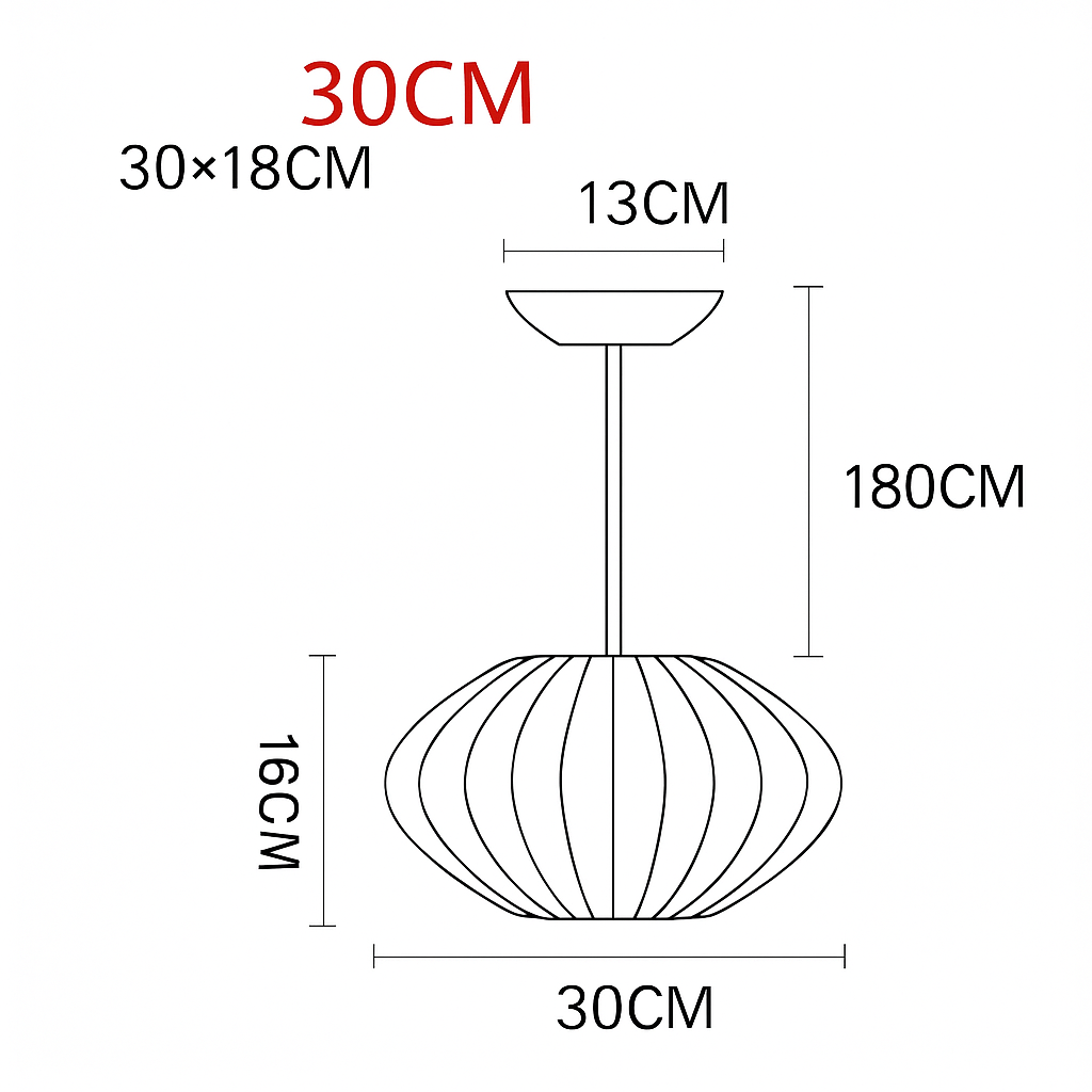 Moderne papieren hanglamp in Japanse stijl Silk