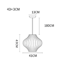 Moderne papieren hanglamp in Japanse stijl Silk