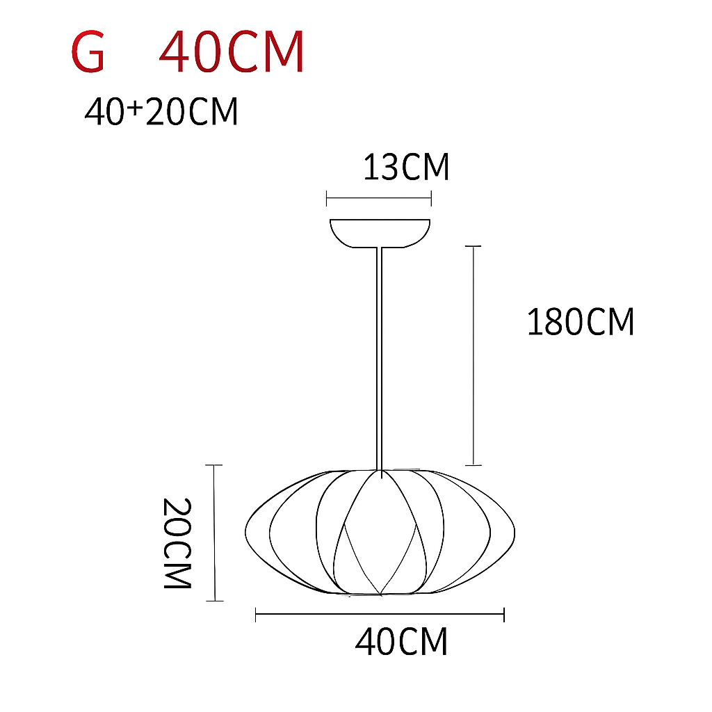 Moderne papieren hanglamp in Japanse stijl Silk