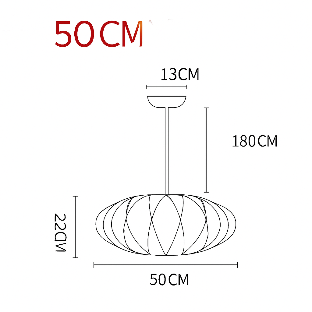 Moderne papieren hanglamp in Japanse stijl Silk