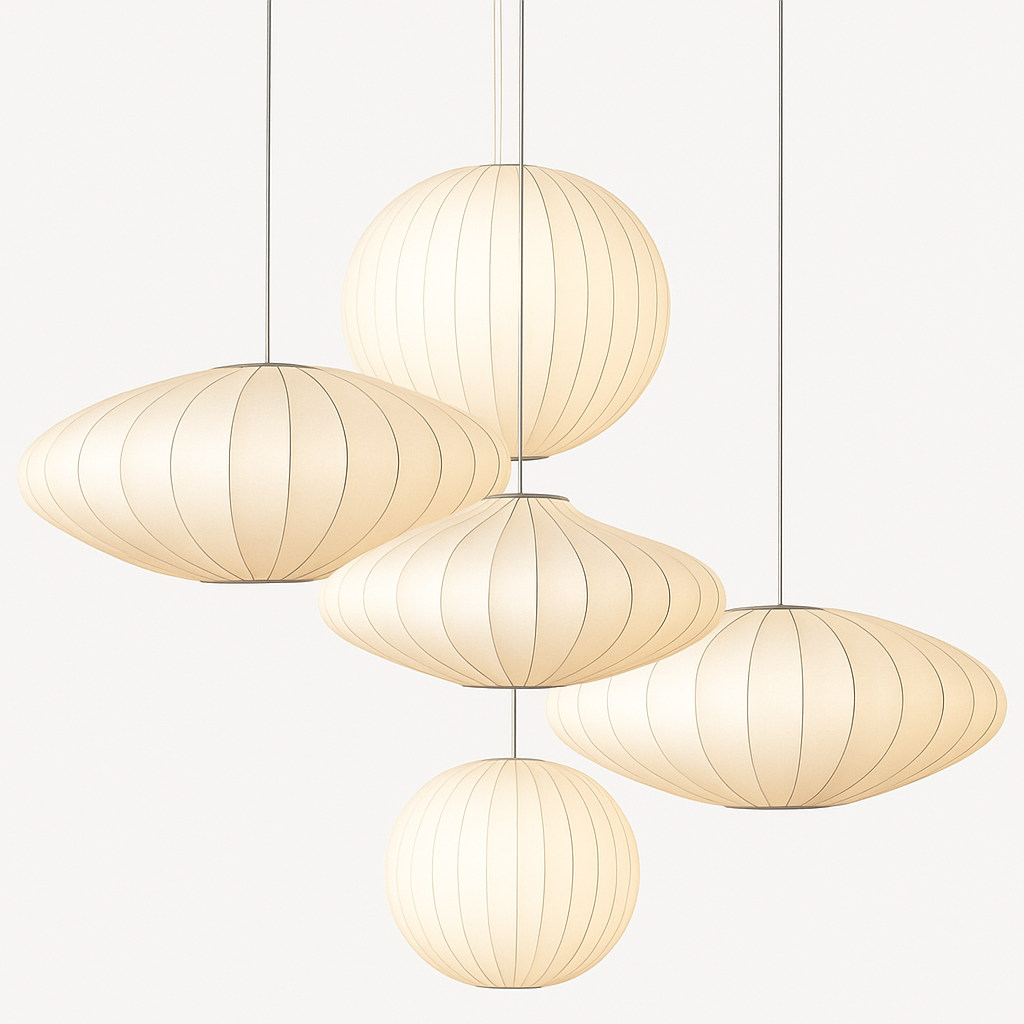 Moderne papieren hanglamp in Japanse stijl Silk