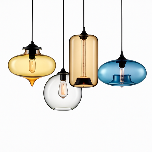 moderne loft hanglamp in multicolored glas vintage