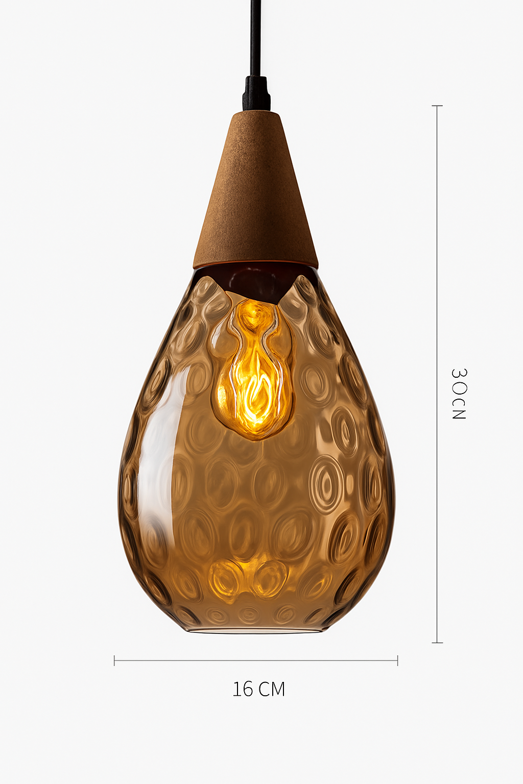 Vintage hanglampen van gekleurd glas