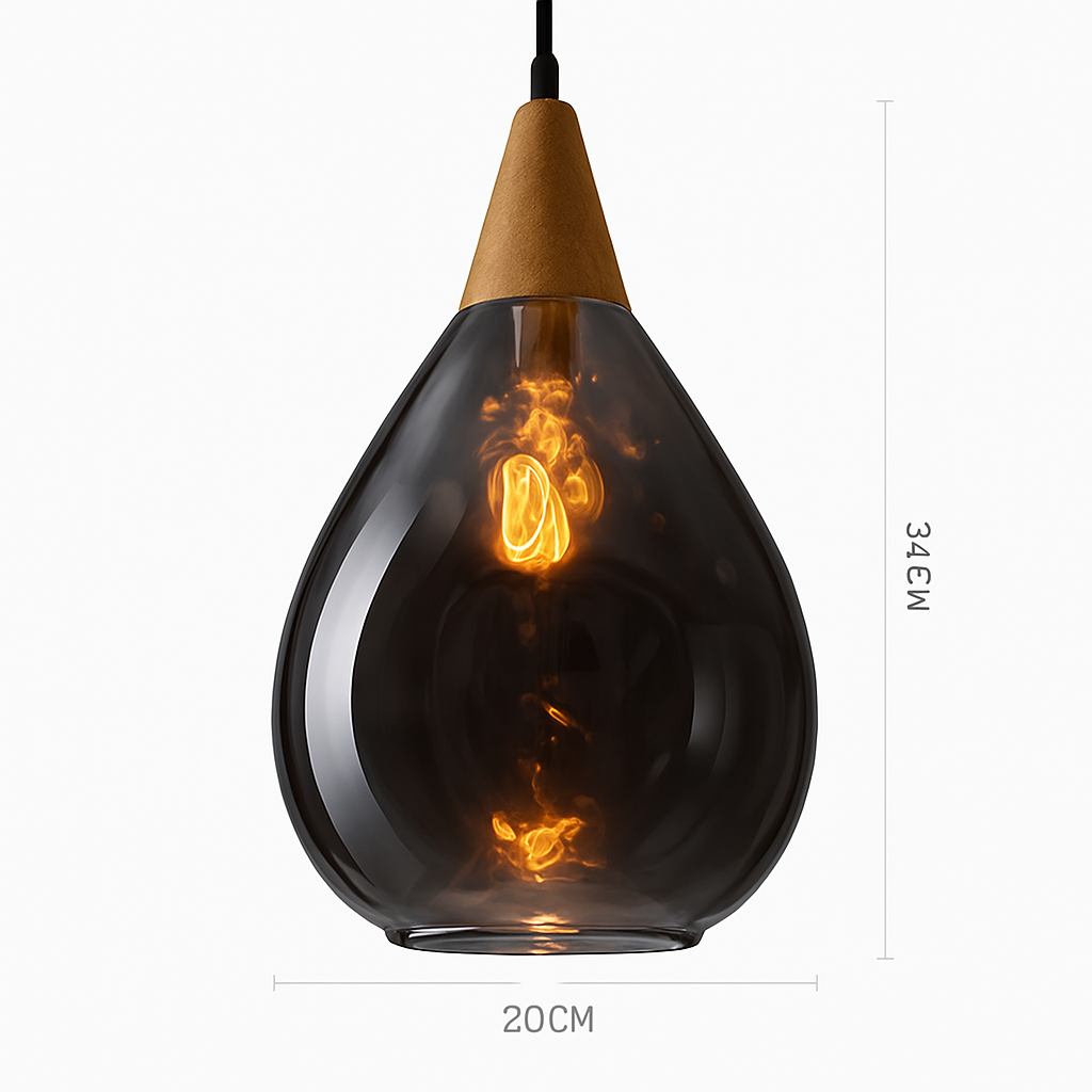 Vintage hanglampen van gekleurd glas