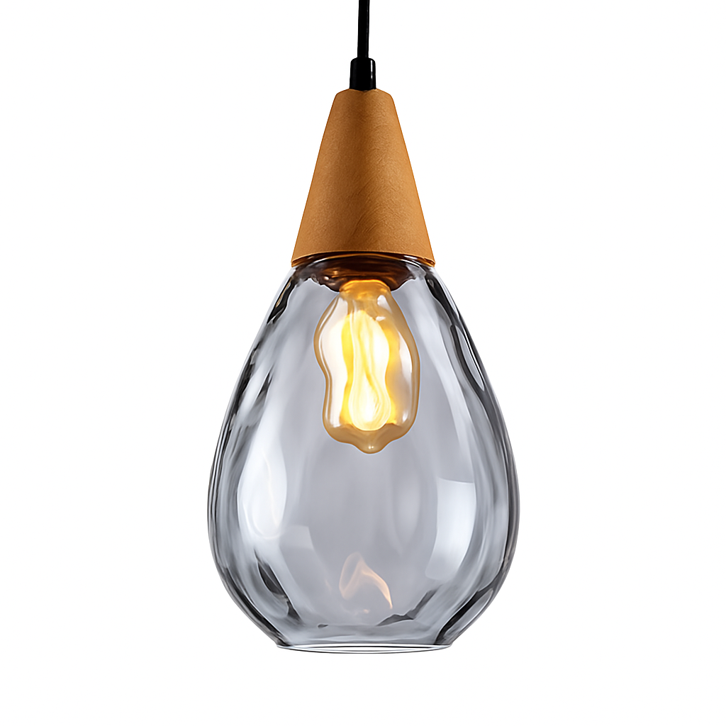 Vintage hanglampen van gekleurd glas