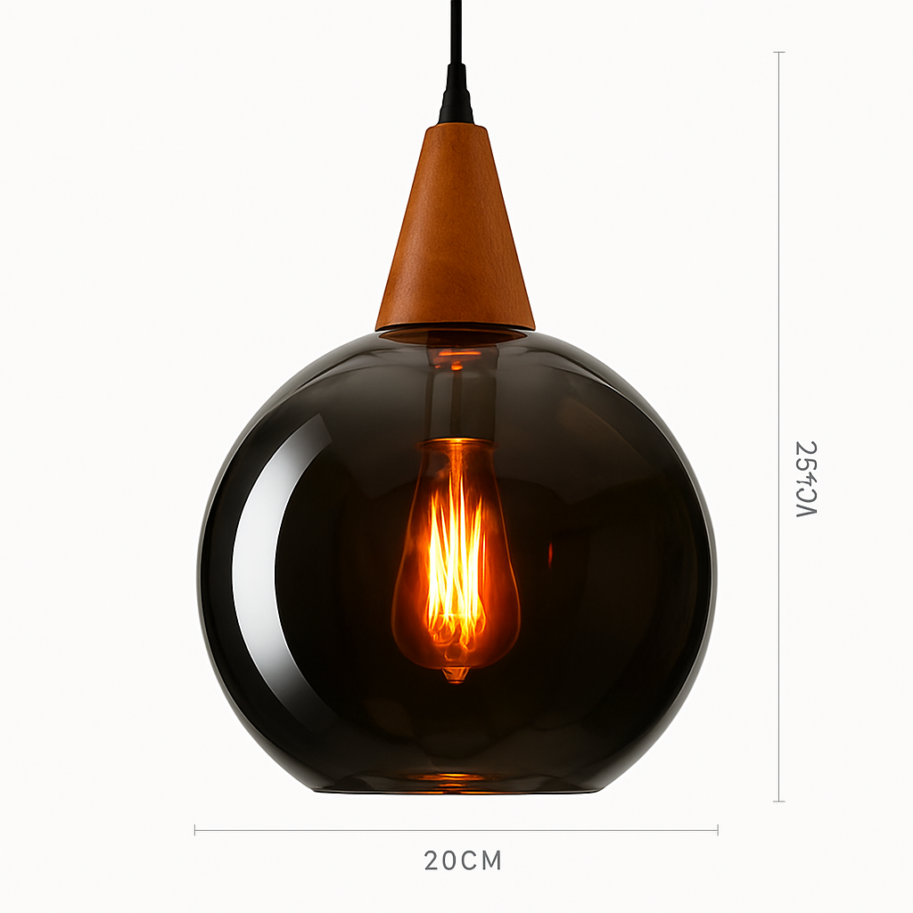 Vintage hanglampen van gekleurd glas