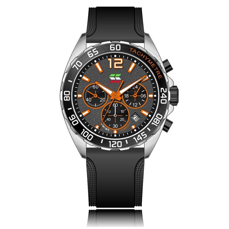 Heren Chronograaf Horloge – Sportief Design met Quartz Uurwerk & Comfortabel Silicium Armband