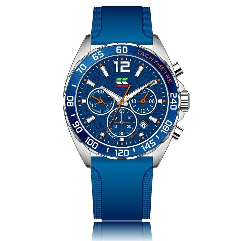 Heren Chronograaf Horloge – Sportief Design met Quartz Uurwerk & Comfortabel Silicium Armband