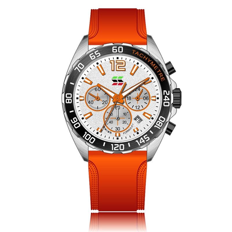 Heren Chronograaf Horloge – Sportief Design met Quartz Uurwerk & Comfortabel Silicium Armband