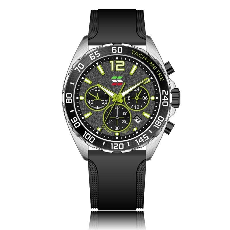 Heren Chronograaf Horloge – Sportief Design met Quartz Uurwerk & Comfortabel Silicium Armband