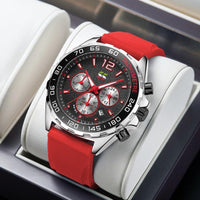 Heren Chronograaf Horloge – Sportief Design met Quartz Uurwerk & Comfortabel Silicium Armband