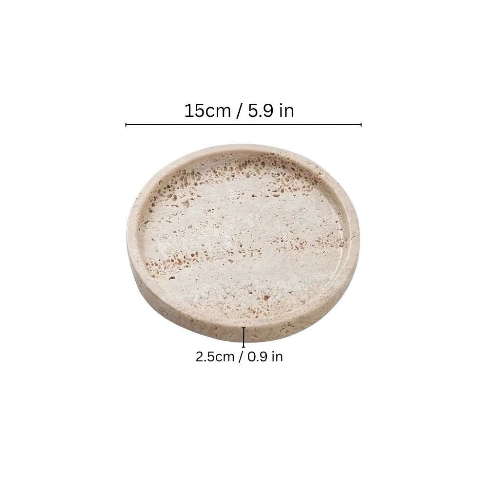 Tablett van natuursteen | Decoratietablett rond | Naturiq