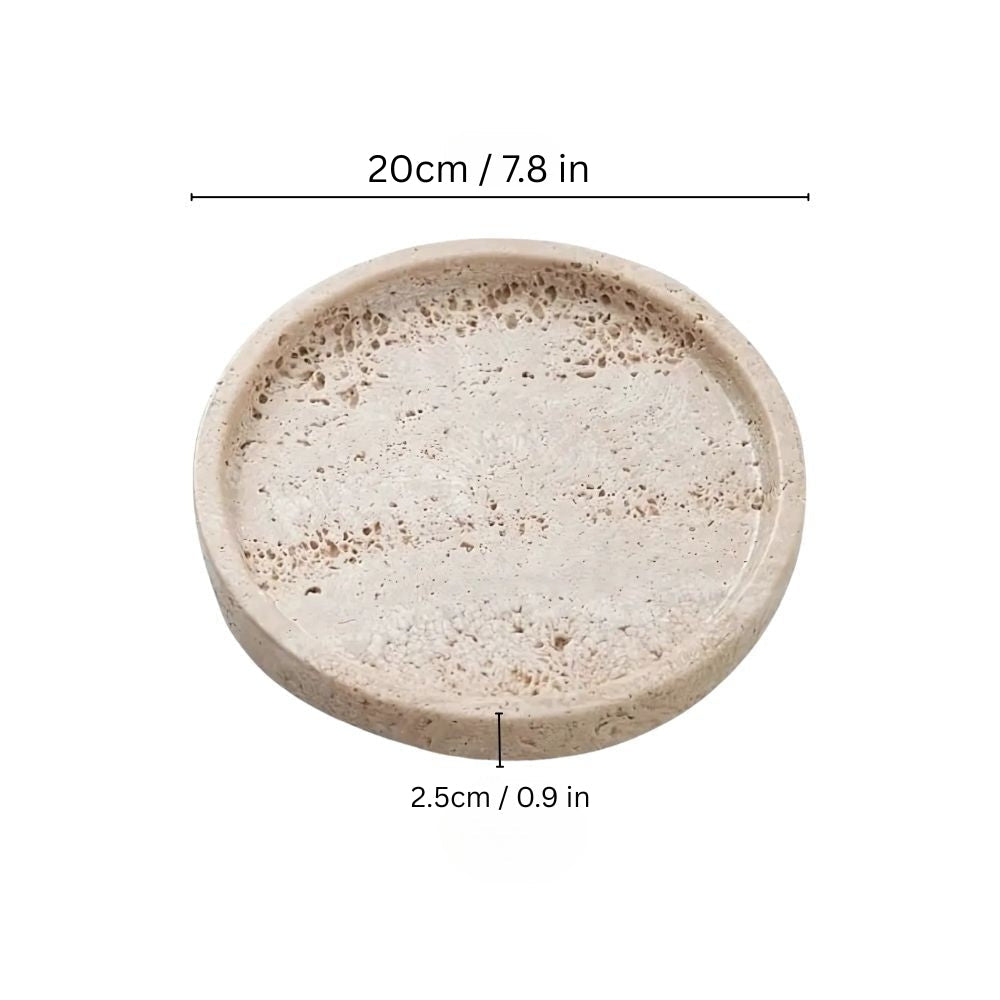 Tablett van natuursteen | Decoratietablett rond | Naturiq