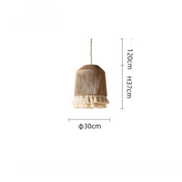 Bohemian Vintage Hennep Touw Tassel Kroonluchter