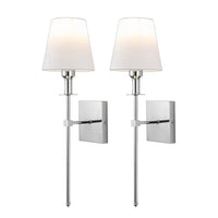 Draadloze wandlamp klassiek met lampenkap – elegante lamp voor woonkamer en slaapkamer (2 stuks)