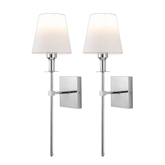Draadloze wandlamp klassiek met lampenkap – elegante lamp voor woonkamer en slaapkamer (2 stuks)