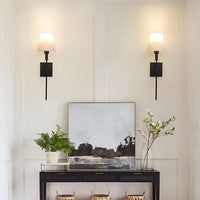 Draadloze wandlamp klassiek met lampenkap – elegante lamp voor woonkamer en slaapkamer (2 stuks)