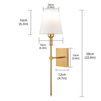 Draadloze wandlamp klassiek met lampenkap – elegante lamp voor woonkamer en slaapkamer (2 stuks)