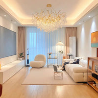 Exclusieve kroonluchter met kristallen bladeren – takken effect, moderne elegantie
